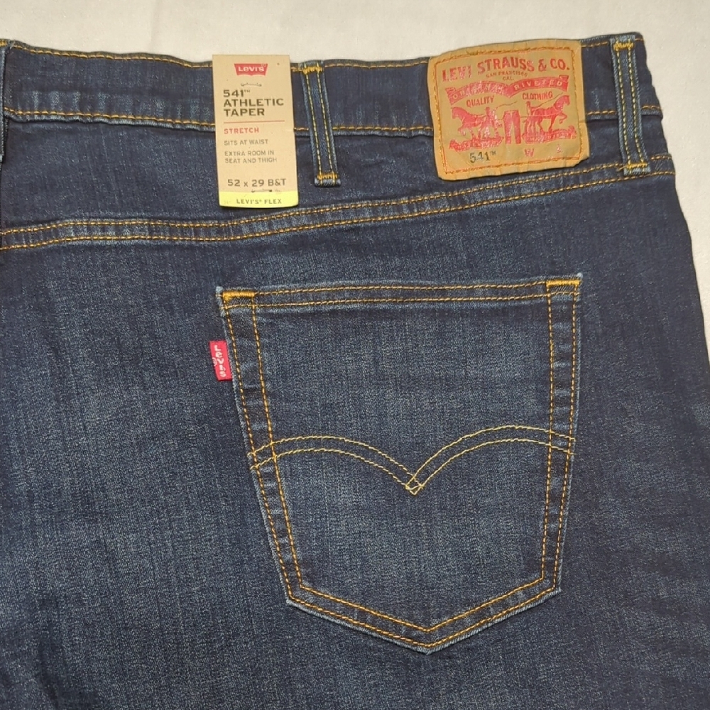 NEW‎ Levi's Flex 541 Athletic Taper Dark Blue Mens Jeans Size 52